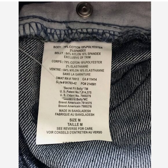 MOTHERHOOD Maternity Bling Jeans NWT Med Cropped Pants - Picture 7 of 8